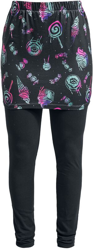 Legging with Skirt and Candy Print